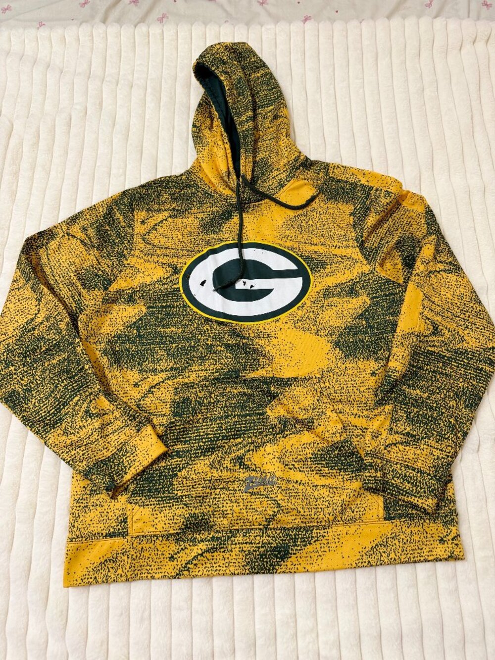 Green Bay Packers Zubaz Pattern Hoodie Mens Large